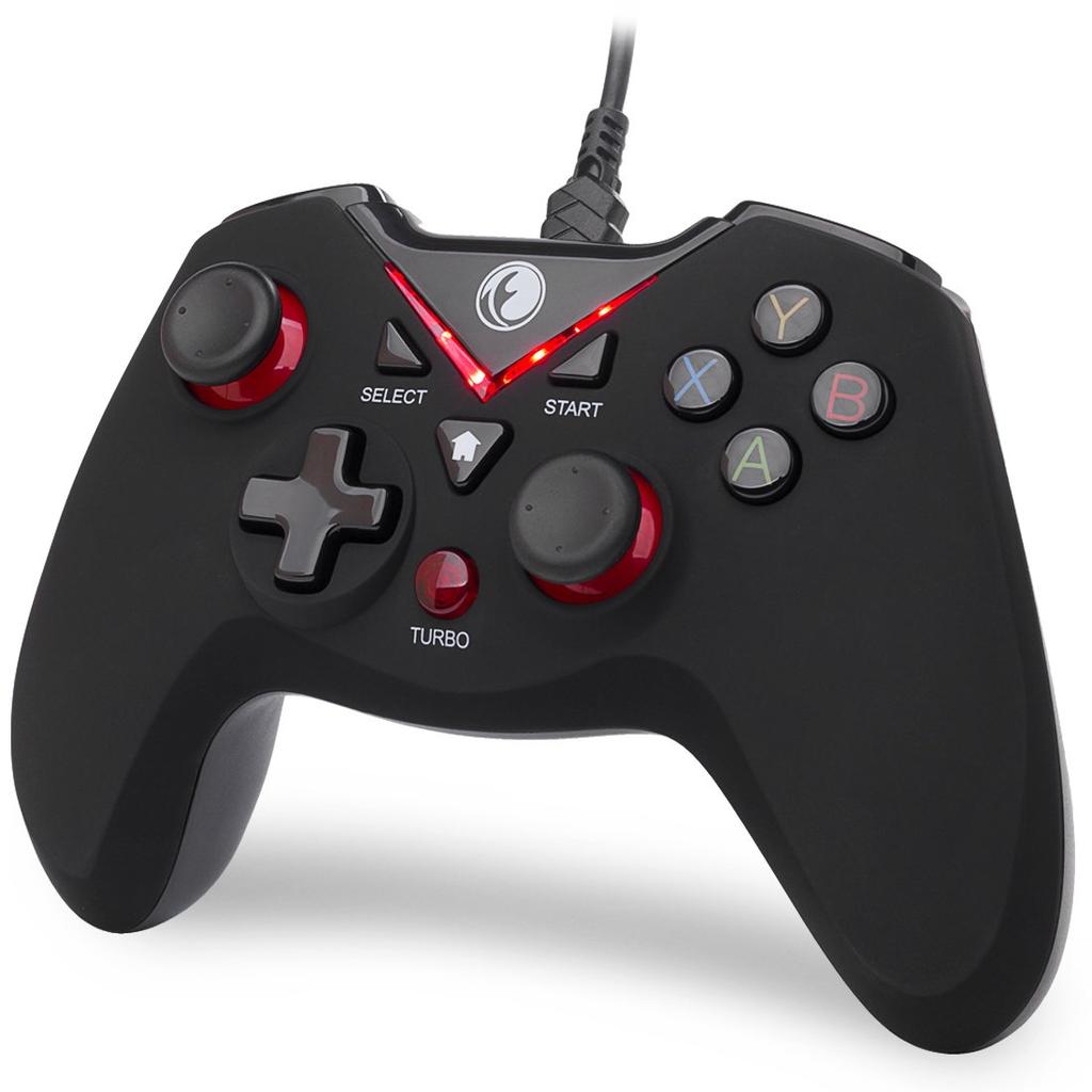 IFYOO V-one Wired USB Game Controller Gamepad Joystick (Windows XP/7/8/10) & Steam & Android & PS3 - [Red]