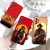 Красный чехол для телефона Red D-Dead R-Redemption 2 для Samsung S25, S24, S21, S22, S23, S30, Ultra, S20, Plus, Fe, Lite, Note, 10 Черный мягкий корпус