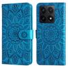 For Xiaomi 14T Case Sunflower Imprint Leather Wallet Phone Cover