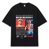 2026 Bad Bunny Графическая футболка Streetwear Y2k Harajuku Одежда 100% Хлопок Футболка Повседневная Оверсайз Летняя Мужская Футболка