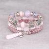 Bohemian Butterfly Tassel Multi-Layer Crystal Bead Bracelet for Women