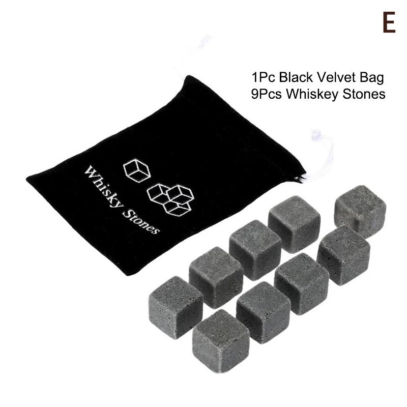 Подарок на День отца для мужчин Набор камней для виски 8 шт. Гранитные кубики льда + 2 шт. Стаканы для виски в деревянной коробке-бутылке Подарок для папы
