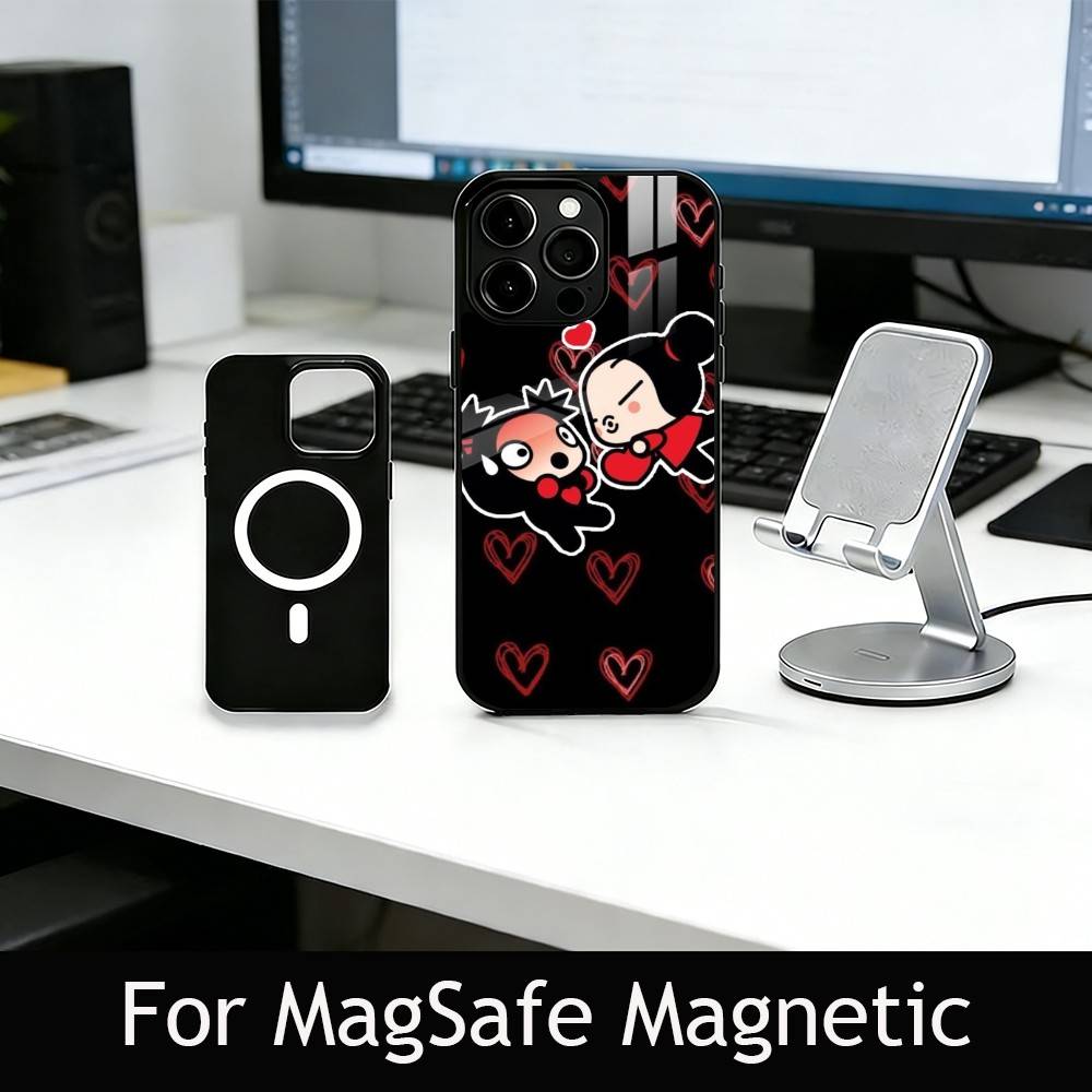 Chinese Doll P-Pucca Phone Case For iPhone17,16,15,14,13,12,11 Plus,Pro Magnetic For Magsafe Wireless Charging