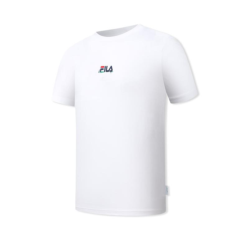 Fila Теннисная повседневная удобная футболка с вышивкой, безопасная для кожи, мужские топы A11M633143FWT