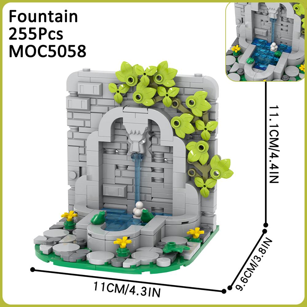 MOC Medieval Stone Castle Brick Gate Tower Construction Assembled Compatible Figure Building Blocks Toys For Children Adult Gift