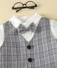 Spring/Autumn Boys' Formal Vest Set: Flower Boy Host Outfit, Children's Performance Suit, 1-Year-Old's Costume