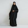 Мусульманские комплекты из двух предметов, одежда для молитвы, рубашки с длинными рукавами и капюшоном, хиджаб, свободные макси-юбки с эластичной резинкой на талии, женские комплекты Абая