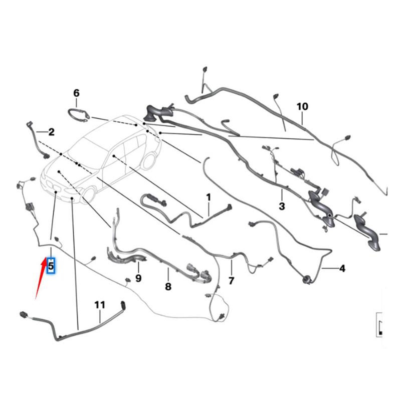 61129365042 Car Front Bumper Parking Sensor Wiring Harness PDC Cable For BMW 3 Series F30 F80 Accessories