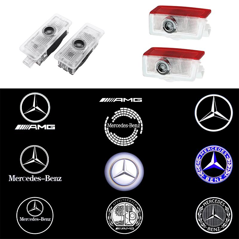 2Pcs Led Car Door Welcome Light Logo Projector For Mercedes Benz W212 W205 AMG ML W166 W176 W177 W213 W246 GLB GLC GLA GLS GLE1 oo1