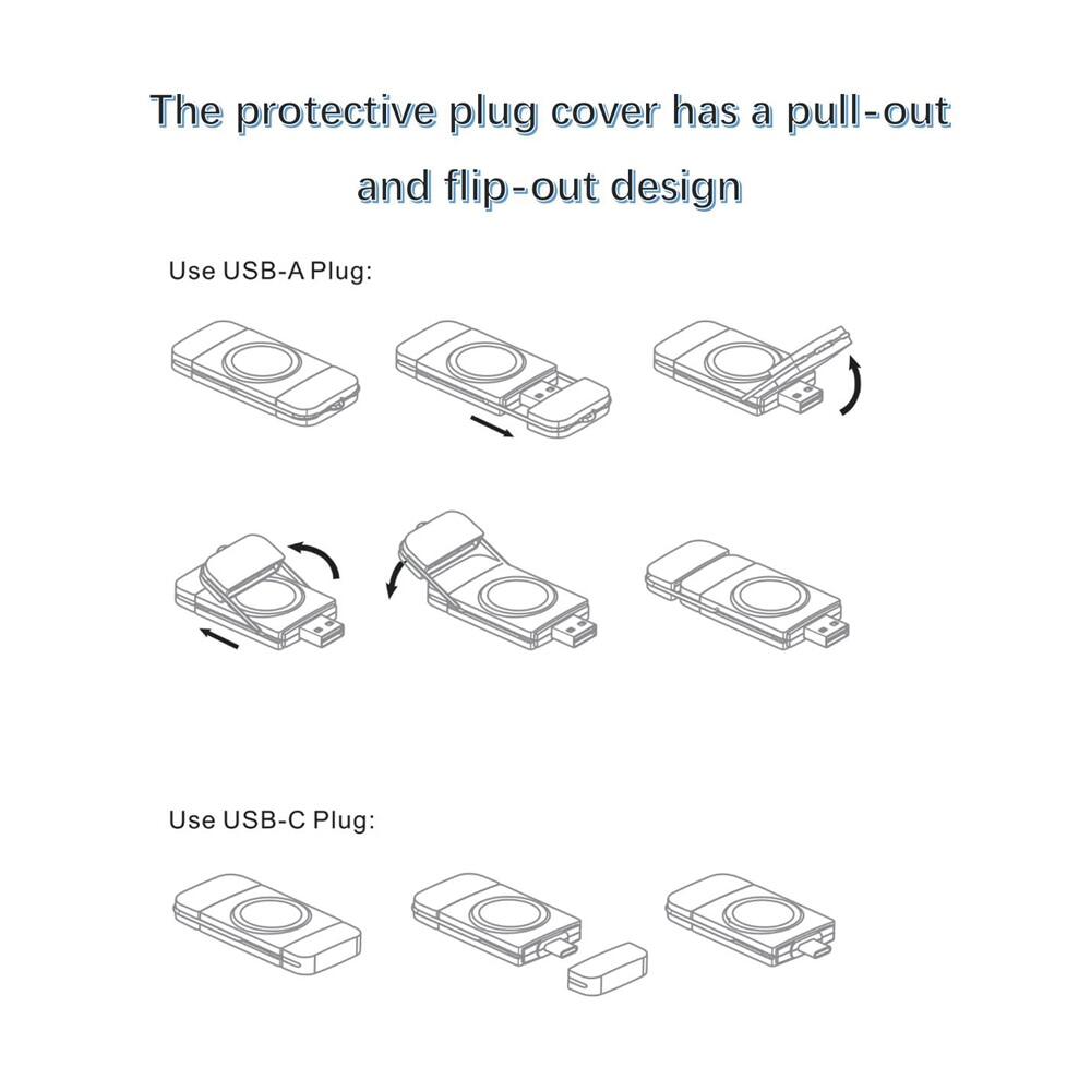 Портативная беспроводная зарядка для Apple IWatch Series Ultra SE 8 7 6 se 5 4 3 2 1 Type C и USB C, быстрая зарядка, док-станция для зарядного устройства для часов