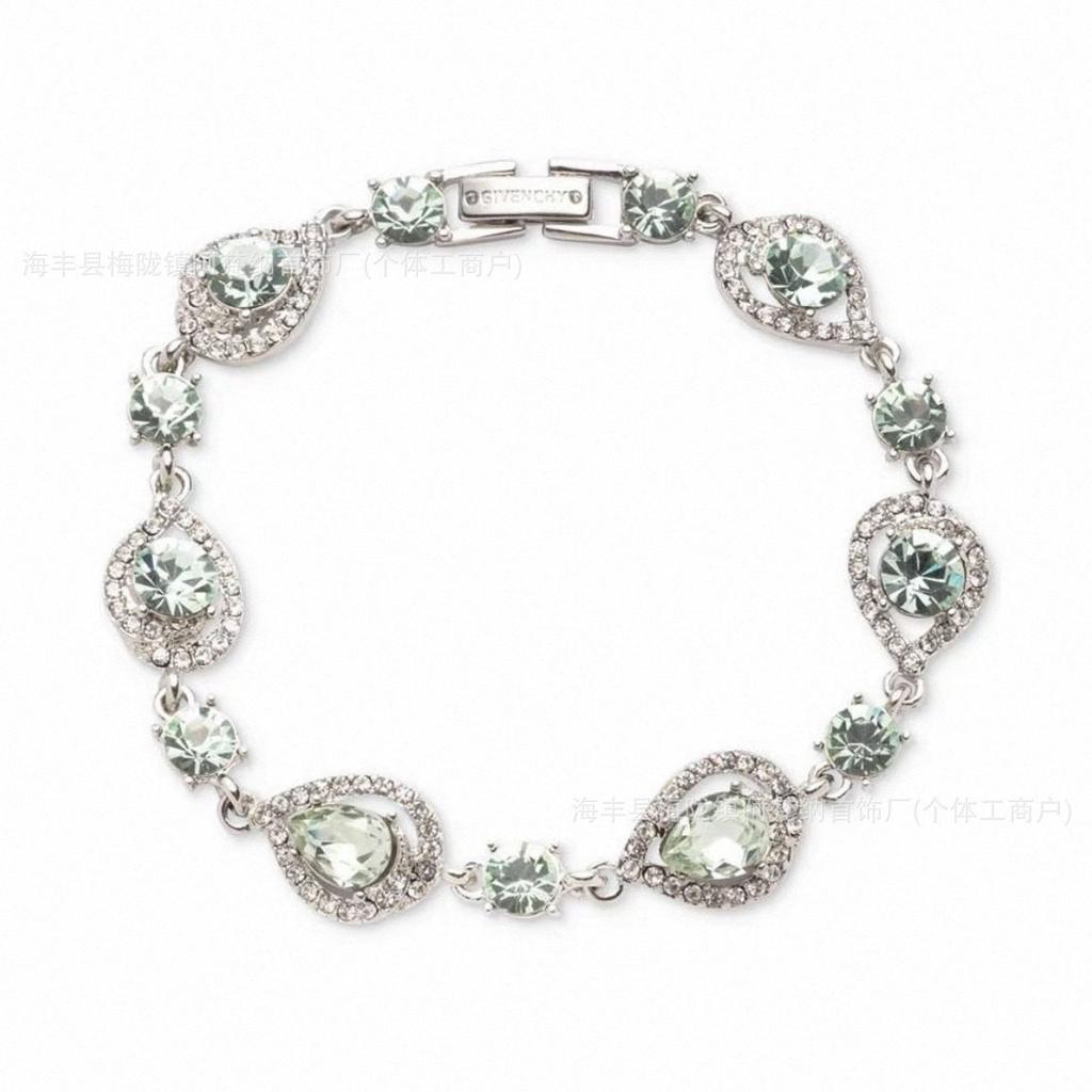 Gvc Jijia High-quality Pear-shaped Edge Bracelet Super Flash Hollow Water Drop Crystal Inlaid Jewelry for Girlfriend Gift