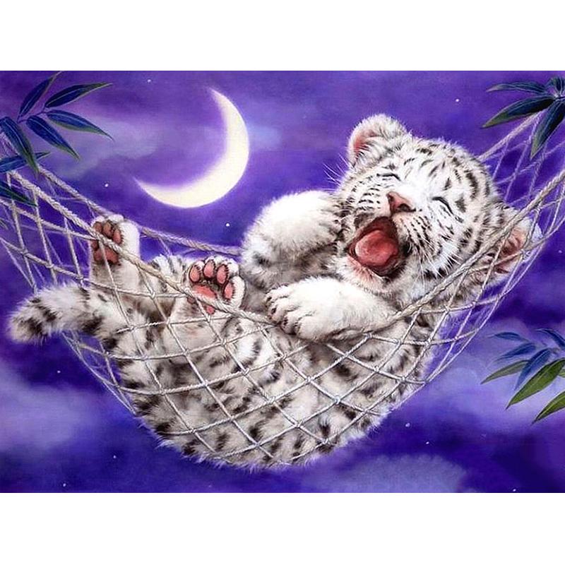 DIY Тигр 5D алмазная живопись полная круглая дрель смола животное Алмазная вышивка крестиком мозаика комплект настенное искусство домашний декор подарок