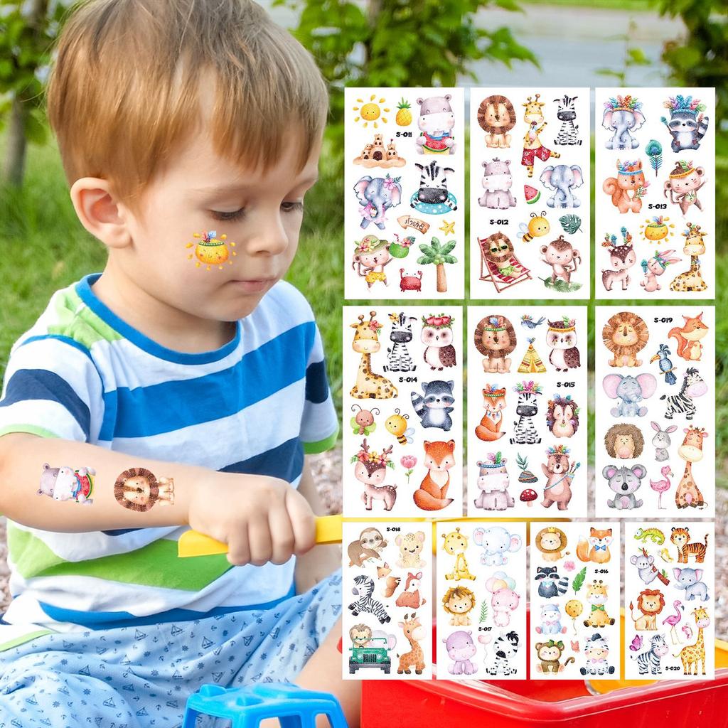 Children'S Watercolor Wind Mermaid Tattoo Sticker Glitter Unicorn Glitter Waterproof Tattoo Sticker