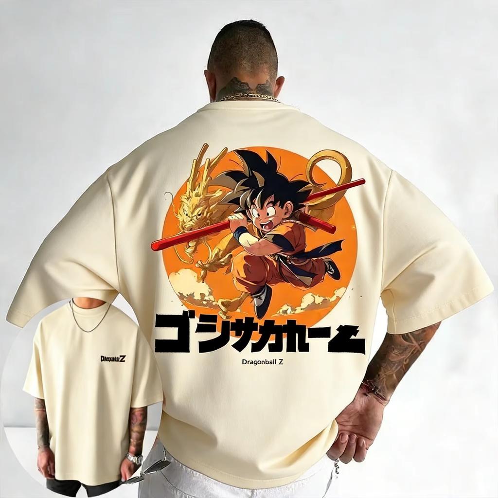 Dragon Ball Модные Горячие Товары Аниме Футболка с Принтом Goku Летняя Новинка 2026 Мужская и Женская Свободная Повседневная Уличная Мода Топ