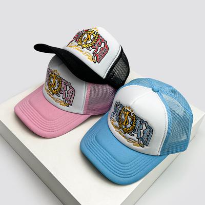Последние Унисекс Вышитые Нашивки Буквы Бейсболки Color Block Козырек Сетчатые Дышащие Тракеры Универсальные Стильные Персональные