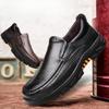 Men Autumn Business Leather Shoes Cowhide Mens Casual Shoes Brand Male Footwear Black Brown Slip-on Thick Sole