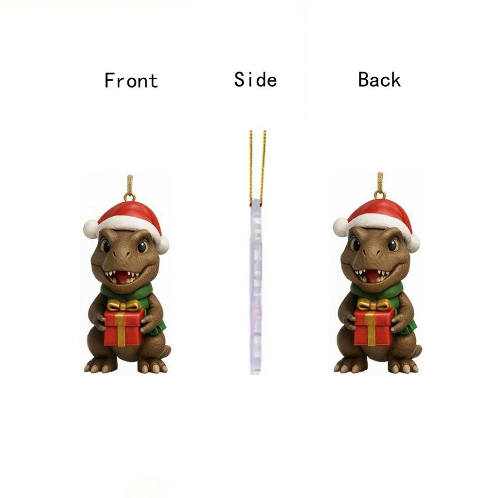 2D Коробка-адвент-календарь, Рождественский календарь обратного отсчета (с декоративной игрушкой-драконом), 24-дневный рождественский адвент-календарь, украшение для рождественской елки