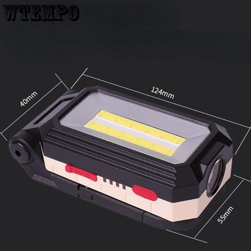 COB Work Light Мощный свет Зарядка пряжка типа автомобильный инспекционный фонарь с магнитом светодиодный супер яркий складной кемпинговый фонарь