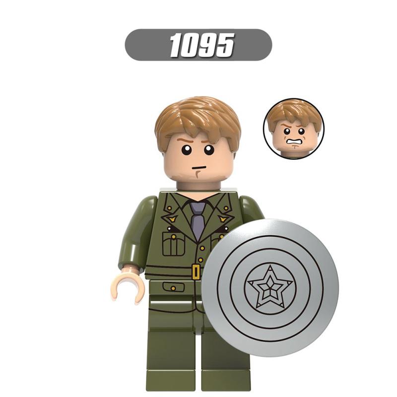 Строительные блоки Lego, игрушки серии «Капитан Америка», минифигурки, модель Стива Роджерса, образовательные игрушки