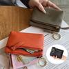 Женский кошелек-клатч короткий на молнии из ПУ, монетница, элегантные маленькие кошельки из коровьей кожи, для повседневного использования