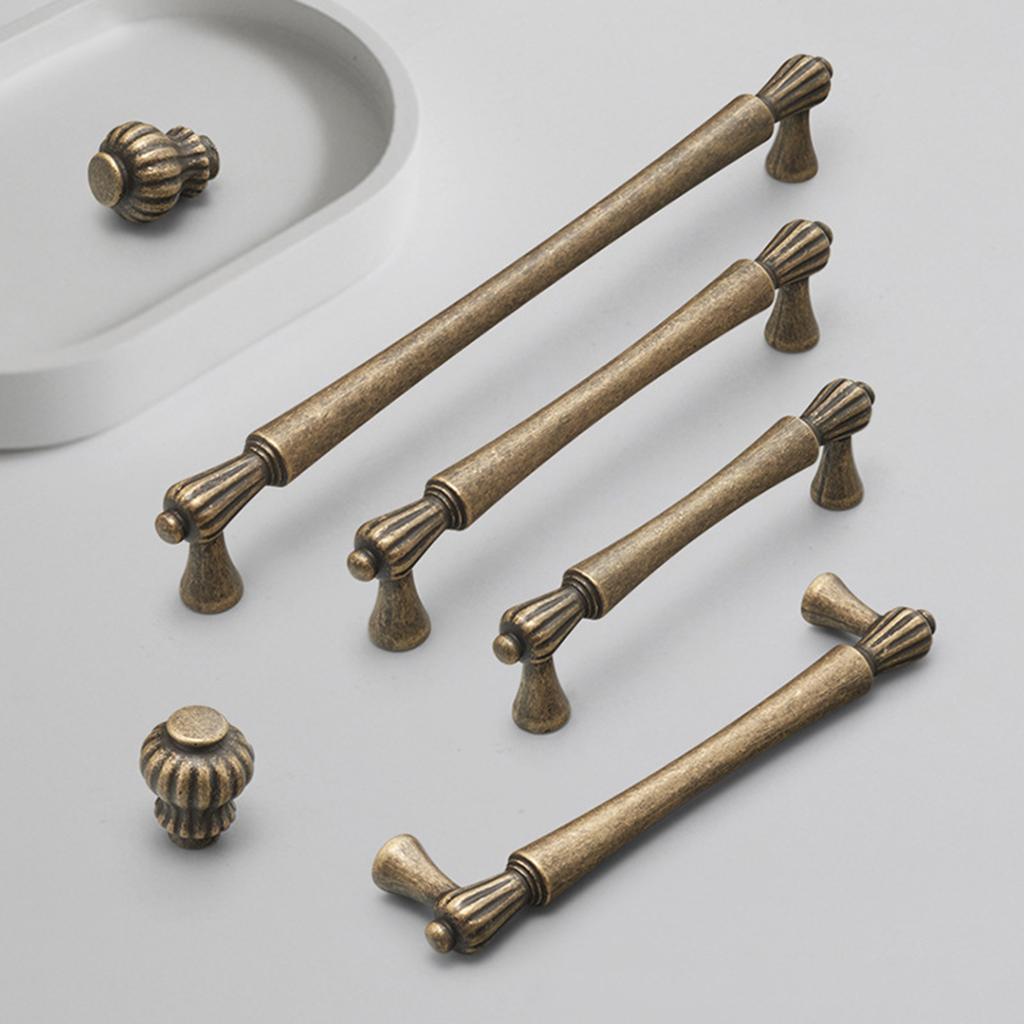 4pcs French Style Antique Cabinet Handles Retro Hardware Furniture Renovations Hardware Upgrades for Dresser & Vanity