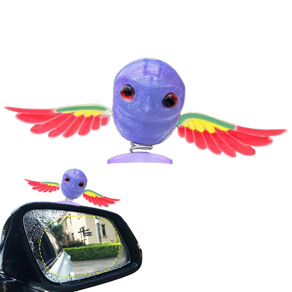 Flapping Bird Car Decoration 3D Printed Automotive Decoration Wind-Powered Exterior Rearview Mirror Decor For Car Owners Drivers