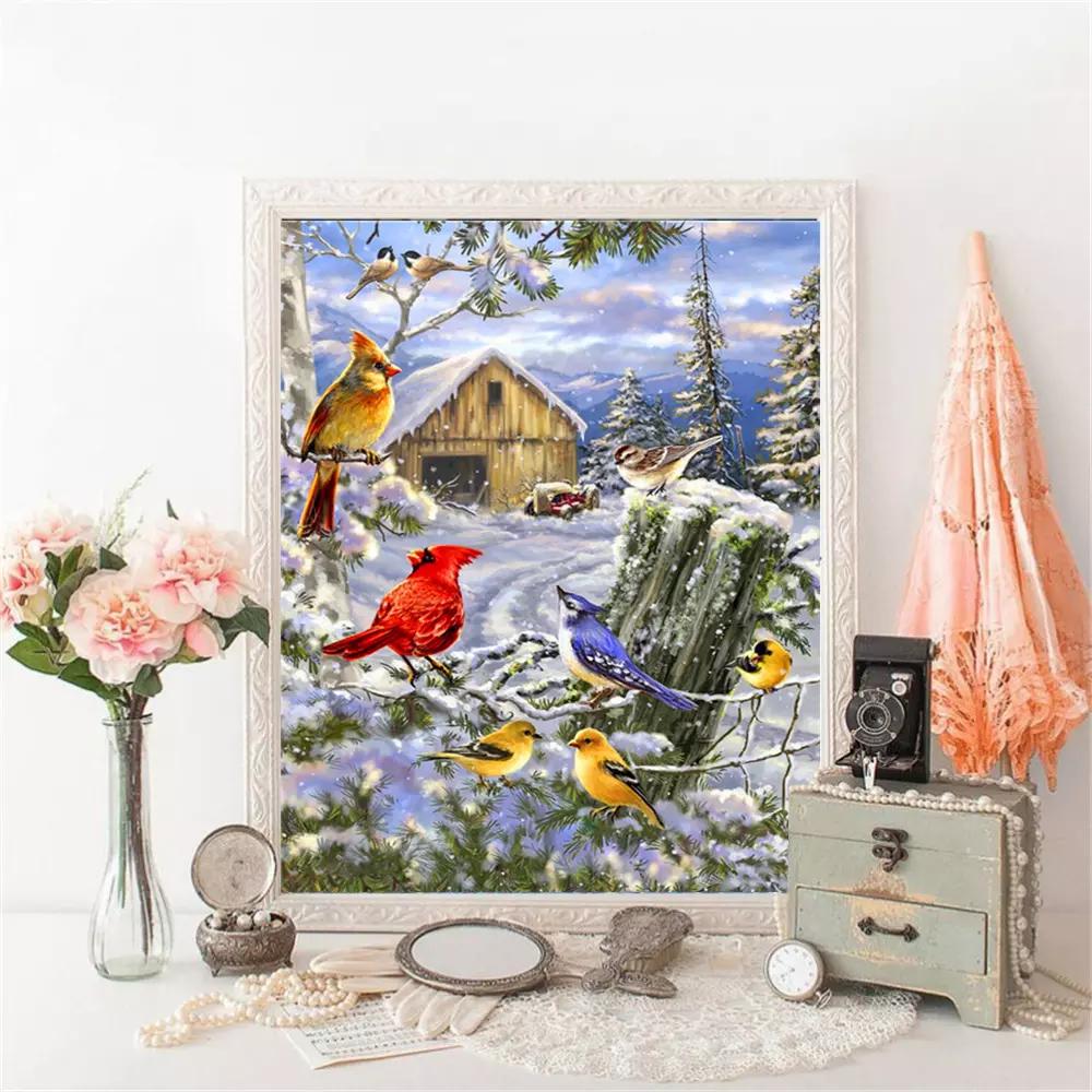 5d алмазная живопись животное птица Алмазная вышивка распродажа зимние картины из стразов мозаика набор для вышивки крестом ремесло