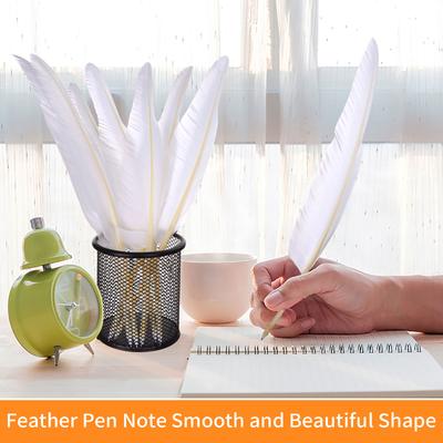 12 шт. перьевая ручка гусиное перо шариковая ручка элегантная перьевая гусиная ручка канцелярская ручка перо шариковая ручка фиолетовая ретро подвиг