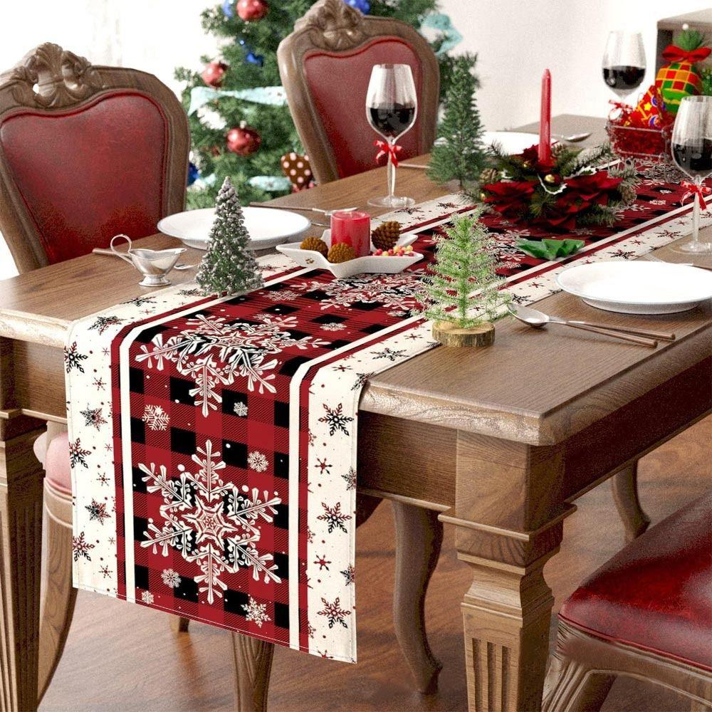 Merry Christmas Xmas Tablecloth Printed Table Cover New Year Table Flag Home Party Decor