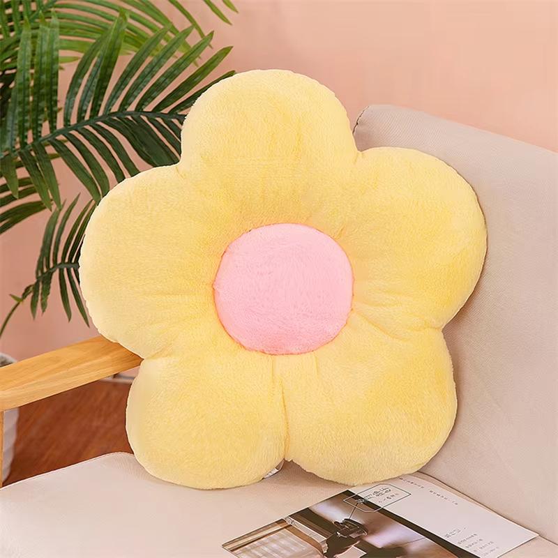 35cm Stuffed Five Petal Flower Cushion Girly Room Decor Sunflower Pillow Bay Window Pink Flower Sit Bedroom Seat Pillow