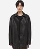 DNSR [Premium] Vegetable Lambskin Washed Car Coat Black
