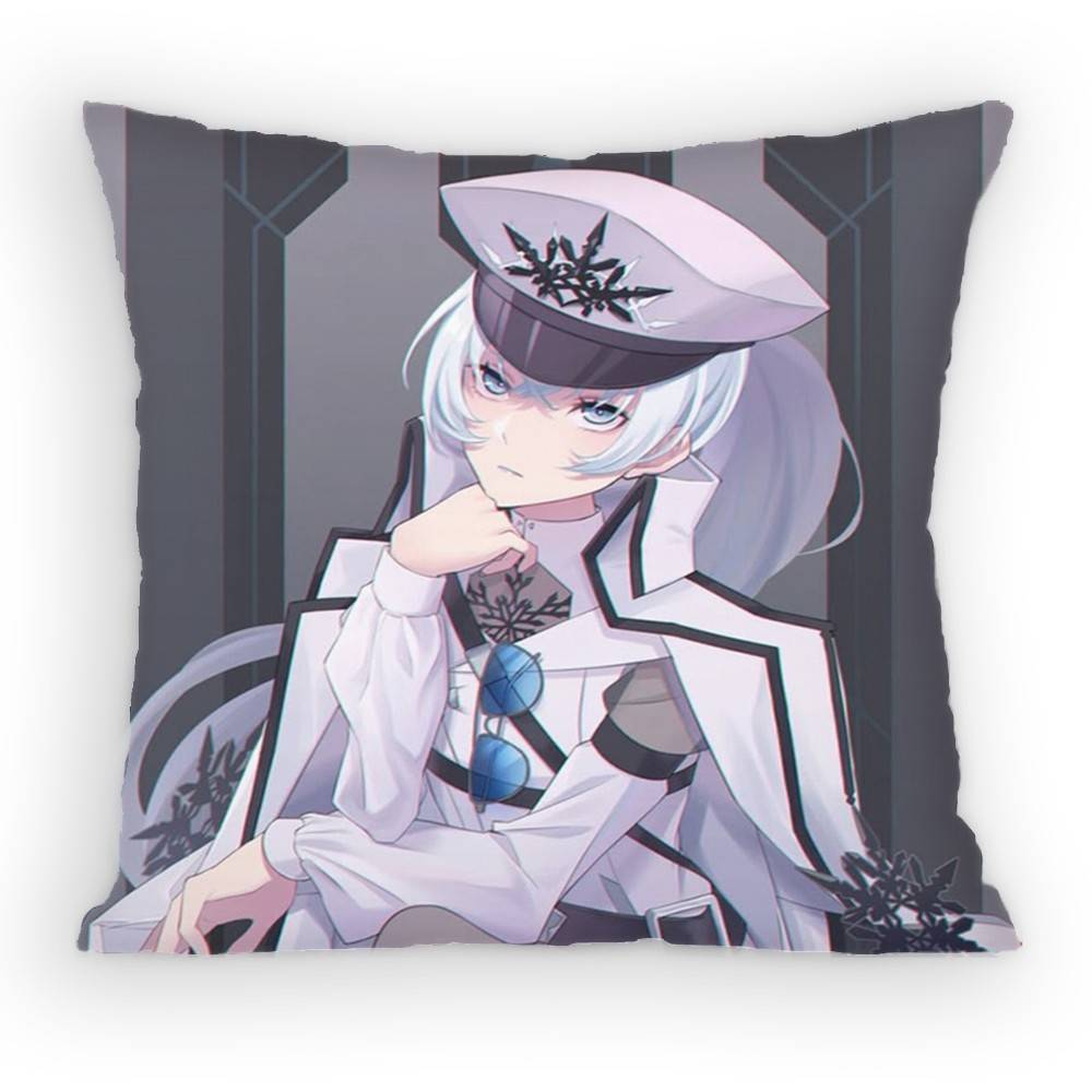 RWBY ICE Queendom Weiss Schnee Pillow Case Sofa Living Room for Bedroom car Headboard Backrest Cushion Square Cushion Nap Time