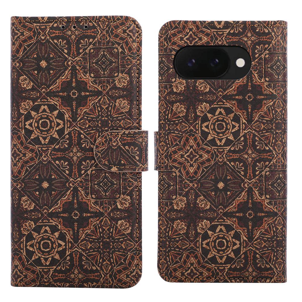 For Google Pixel 9a Leather Wallet Case Bohemian-style TPU PU Phone Cover with Stand