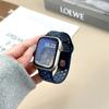 Для ремешка Apple Watch 46мм 45мм 41мм 49мм 44мм 42мм 40мм Дышащий силиконовый браслет correa Серия11 10 9 8 SE 7 6 5 4 Ultra 3 2 Ремешок