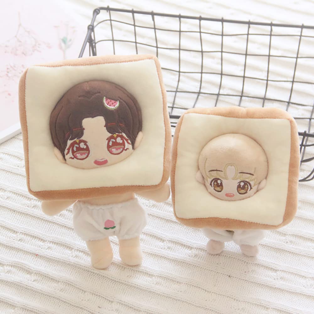 niannyyhouse 15cm Doll Headgear for Plush Dolls, Cotton Doll Stuffed Animal Hat, Toast Headgear (a, 15cm)