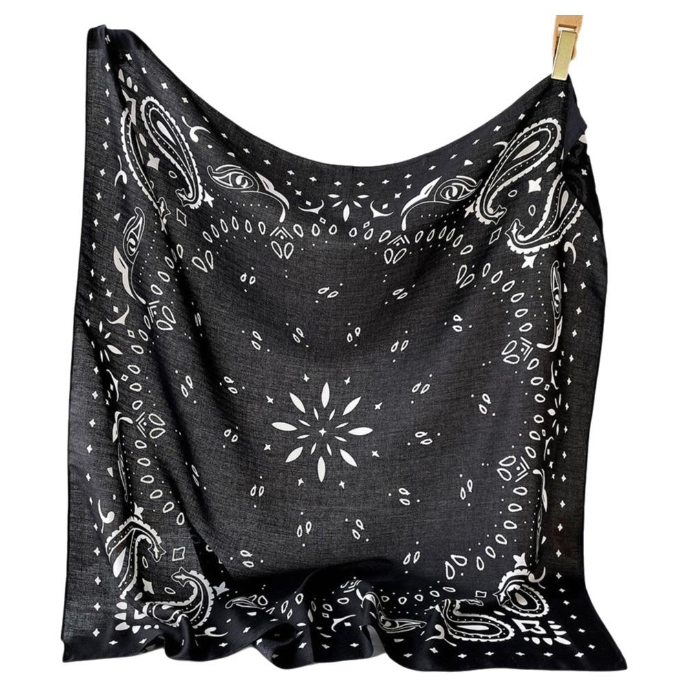 Breathable Cashew Nut Print Silk Scarf Korean Style Square Handkerchief Small Scarves Beach