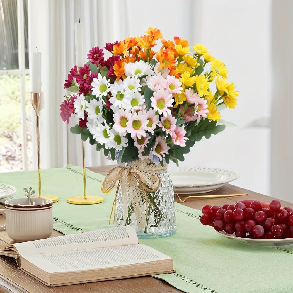 5 букетов искусственных шелковых гербер: Реалистичные искусственные букеты для улицы/дома, сада, крыльца, декора вазы для стола (многокрасочный)