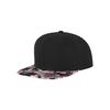 Casquette Snapback - Flexfit - FLORAL - Noir/Rouge - 6 Panneaux - Visière Plate