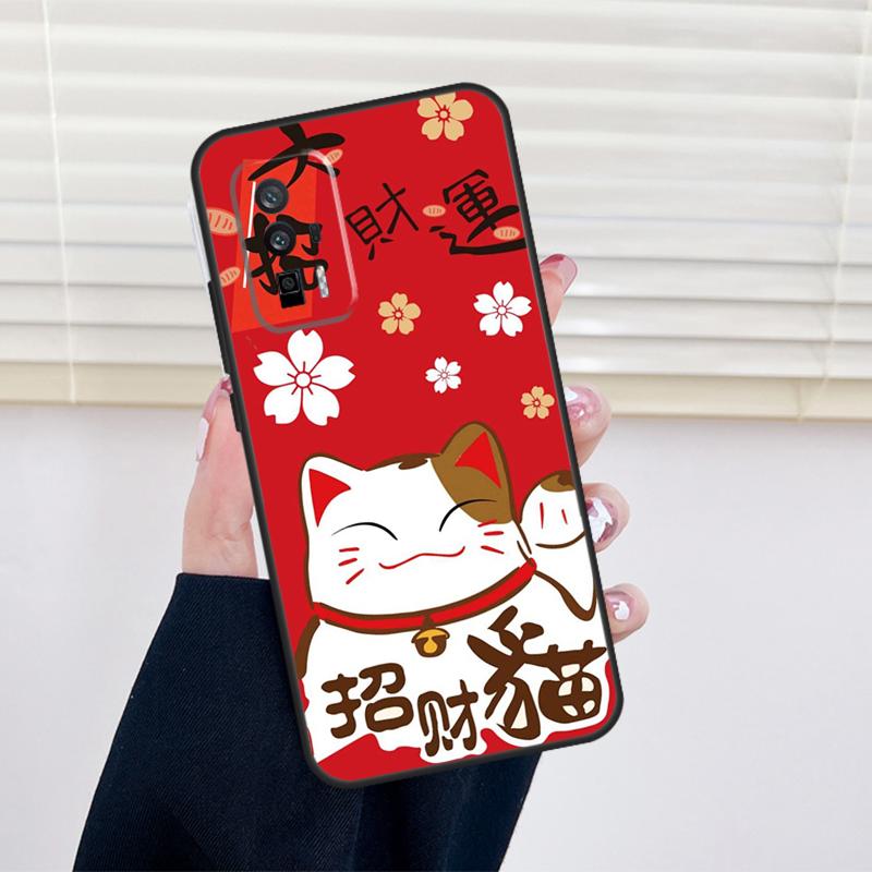 cute lucky cat Cover For Xiaomi 14T Pro 11T 12T 13T 13 14 15 Ultra POCO X6 X7 Pro X3 X5 F5 F6 M6 Pro Case