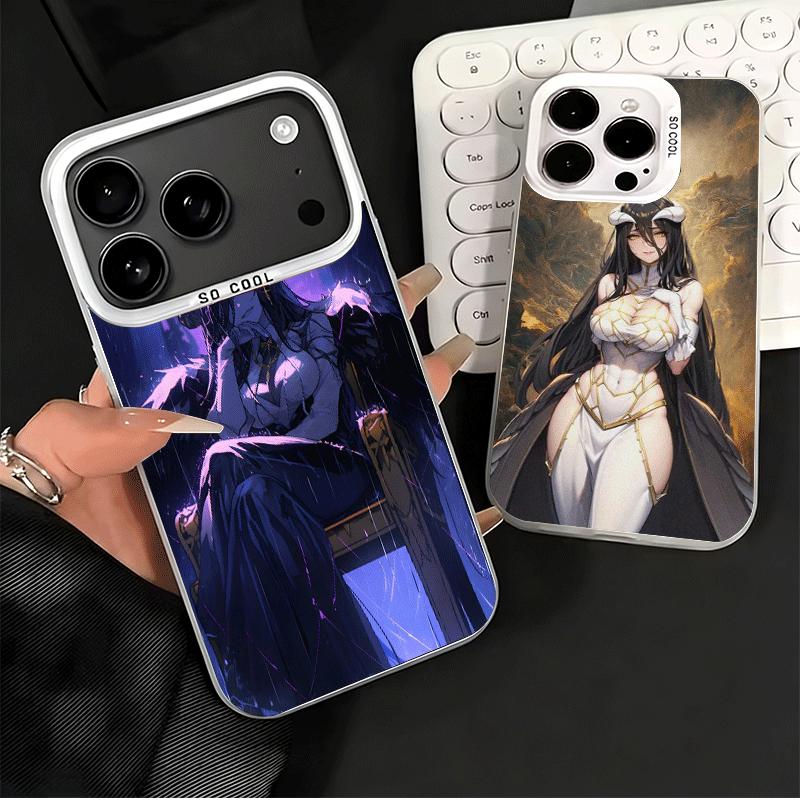 Ударопрочный чехол для телефона Albedo O-Overlords Anime для iPhone 17 Air 16 16E 15 Pro Max 14 Plus 13 Mini 12 Задняя крышка Противоударный Funda