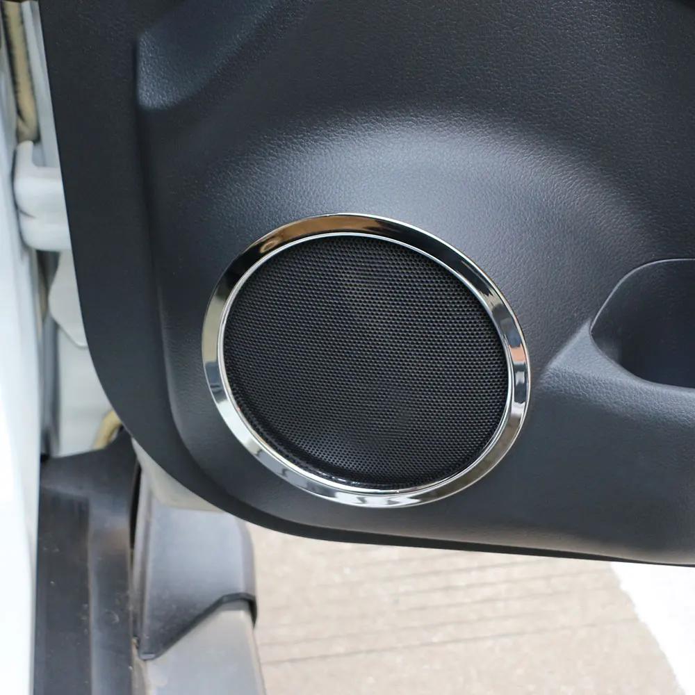 4Pcs ABS Stereo Cover Circle Sticker Accessories Car Door Radio Speaker Ring for Nissan X-Trail Xtrail T32 2014 - 2022