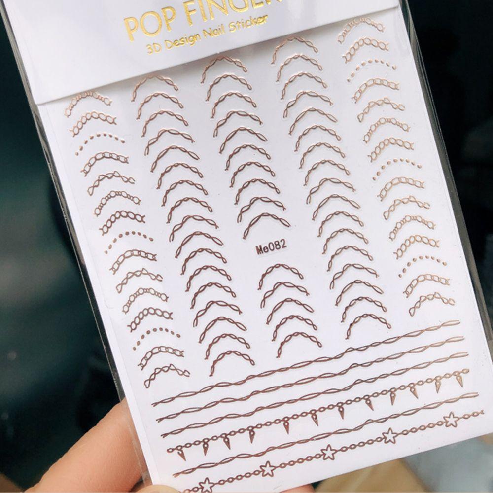 Маникюрные аксессуары, полосатая лента, кривые слайдеры для ногтей, 3D наклейки для ногтей, полосатые линии, наклейки для ногтей