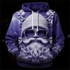 Mens Santa Claus Hoodie Sweatshirt Long Sleeve - Breathable for Spring & Autumn Sports - Durable, Comfortable Christmas Top