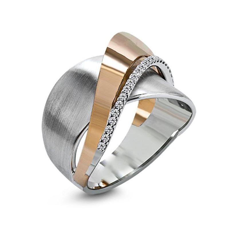 Exaggerated Personality Silver Color Retro Large Rings For Women Punk Style S925 Stamp Luxury Crisscross Statement Plata Ring