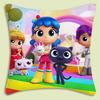 True and The Rainbow Kingdom Pillow Covers Cartoon Sofa Decorative Home Doublesided Printing Short Plush Cute Cushion Cover