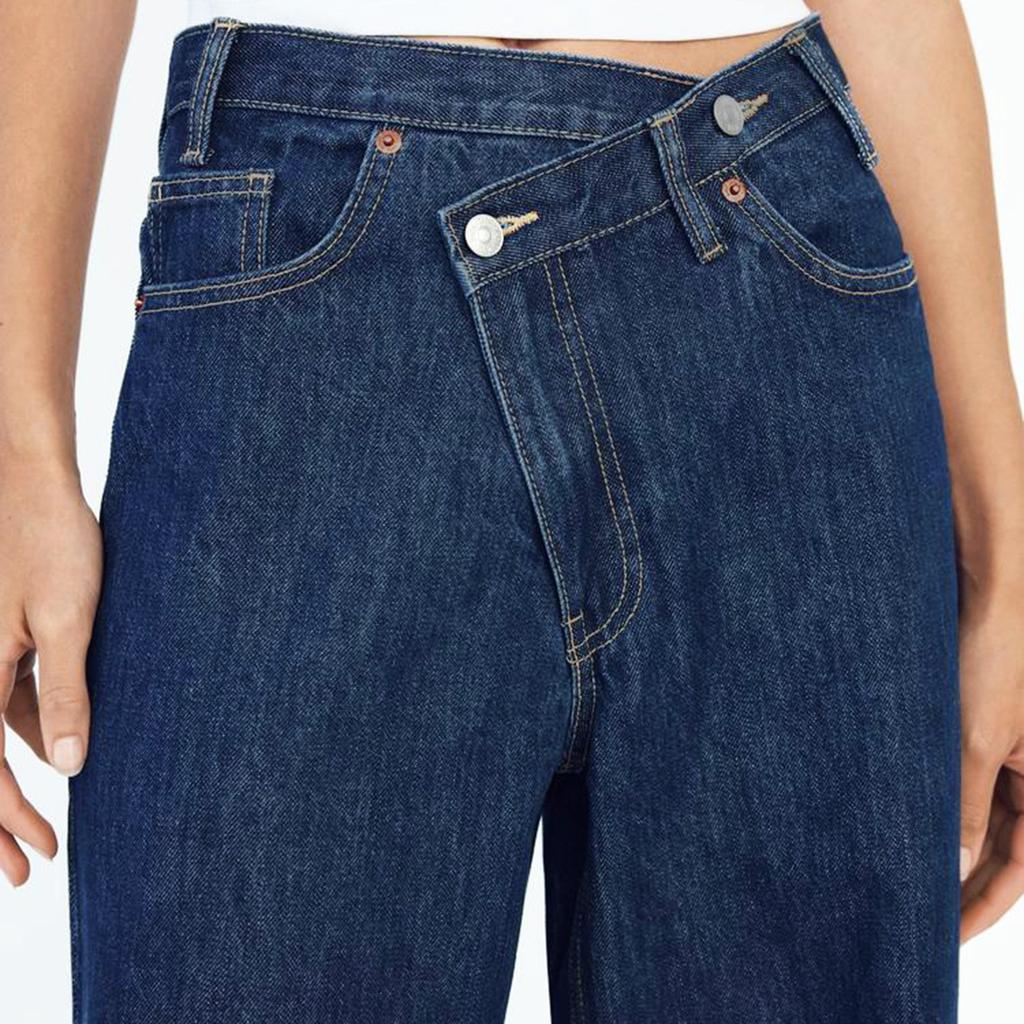 Женские свободные модные джинсы с высокой талией в стиле ретро с широкими штанинами для улицы