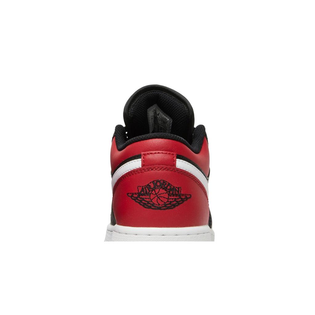 Air Jordan 1 Low Grade School 'Alternate Bred Toe' (Unisex) Black / White / Gym Red Kids' Basketball Shoes 553560 066