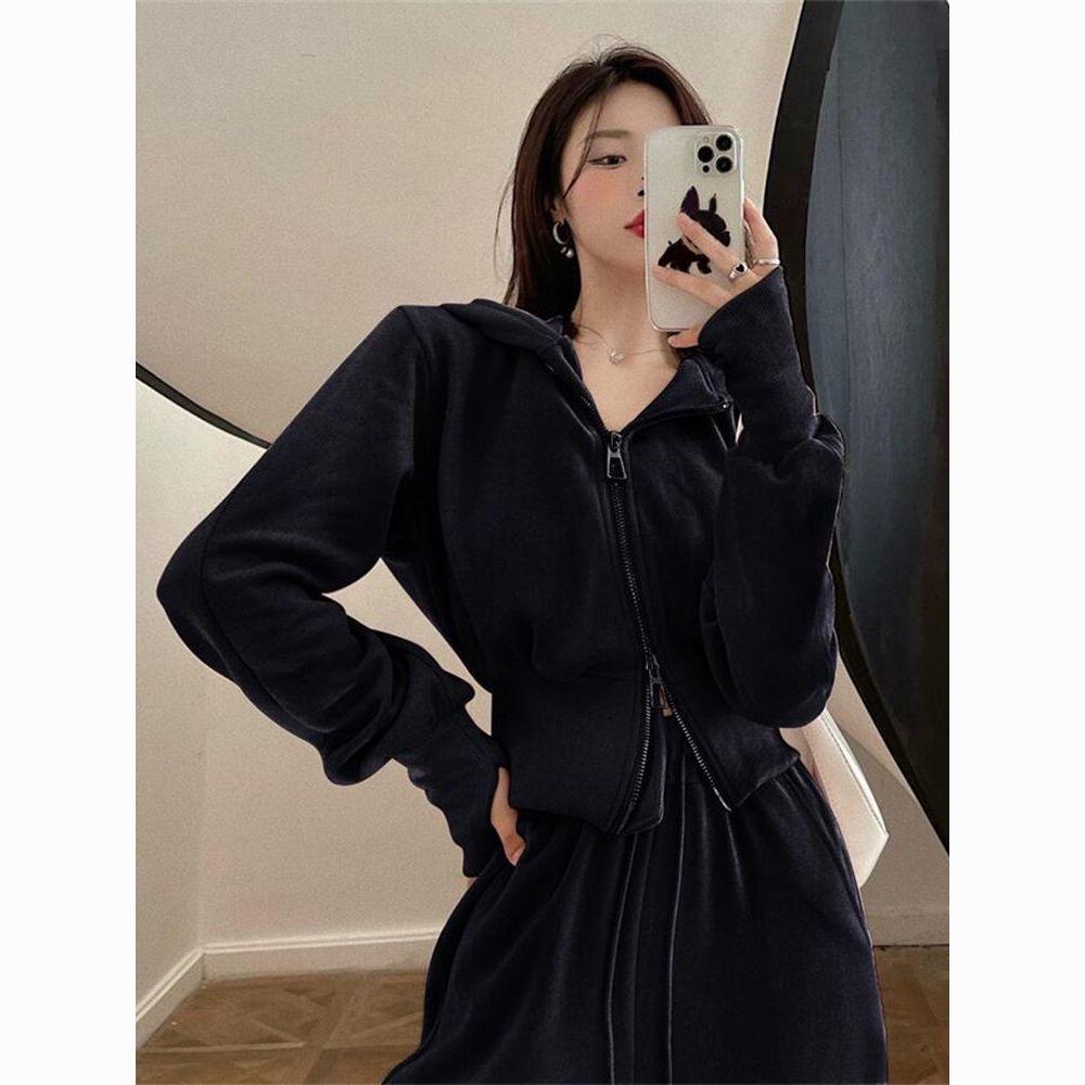 Salt Series Women's Sportswear Suit: Trendy, Slim, Loose-Fit, Two-Piece Sweater Set for Spring/Autumn