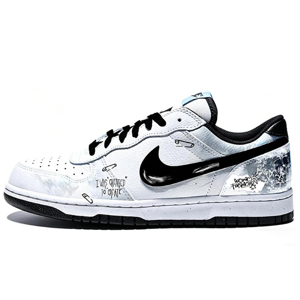 Nike Big Do As You Please Synthetic Leather Coverage Low top Skateboard Shoes Men's White Gray 355152-107(Team2007-)