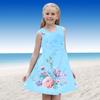 Girls' Dress Sleeveless 3D Blue Flowers Print Summer Daily Cute Casual Sweet Kids A Line Dress Tank Dress